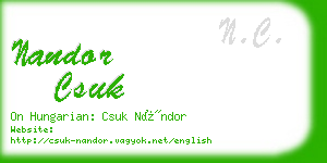 nandor csuk business card